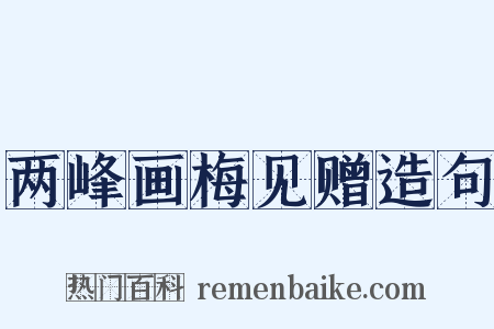 两峰画梅见赠造句是什么意思的图片